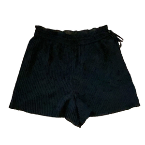 Club Monaco black flowy ruffle dress shorts with tie 00 EUC